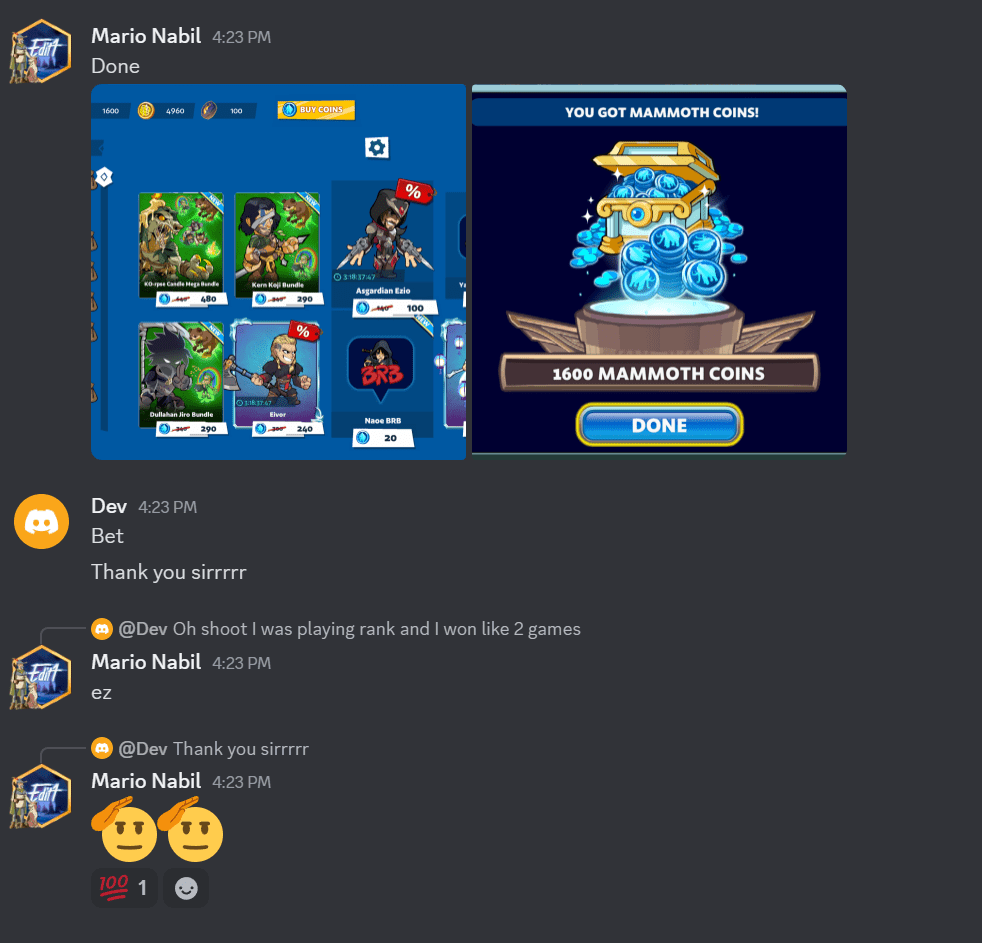 Mammoth coins (Q&A) vouches cheap mammoth coins